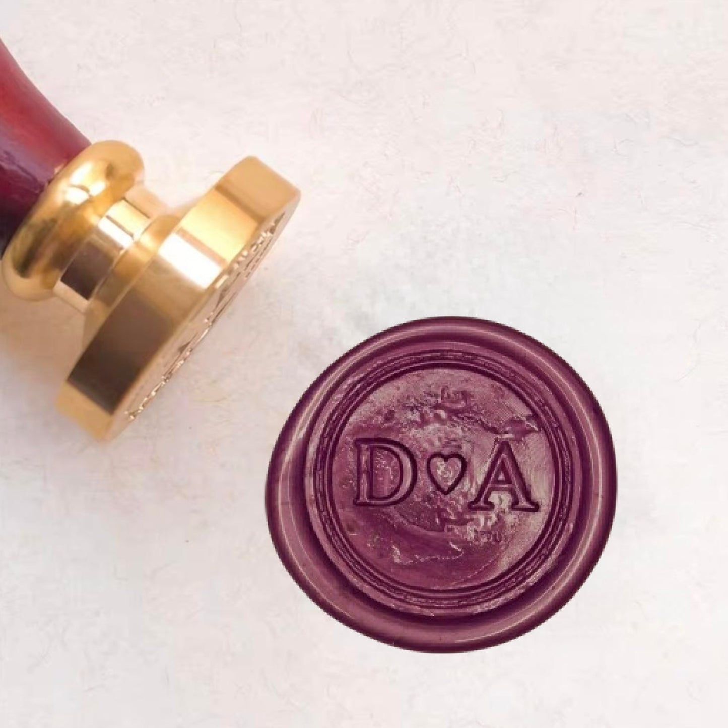 Initial Heart Initial - Customised 25mm Wax Seal Stamp Head