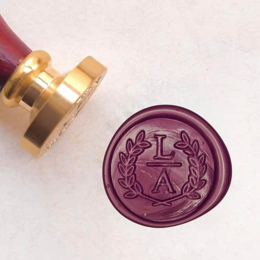 2 Branches Initials - Self-Adhesive Custom Wax Seals