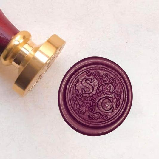 Garden Initials - Self-Adhesive Custom Wax Seals