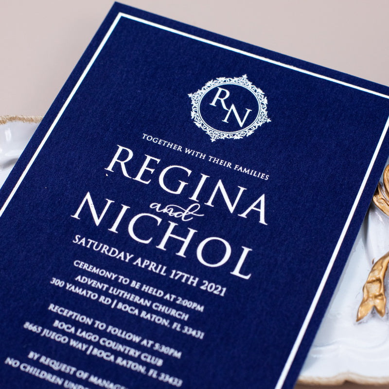 Gorgeous Luxury Flat Velvet Invitation