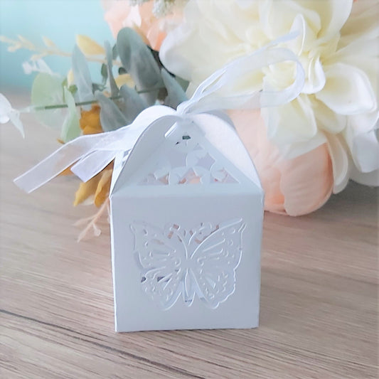 Butterfly Laser Cut Box - white