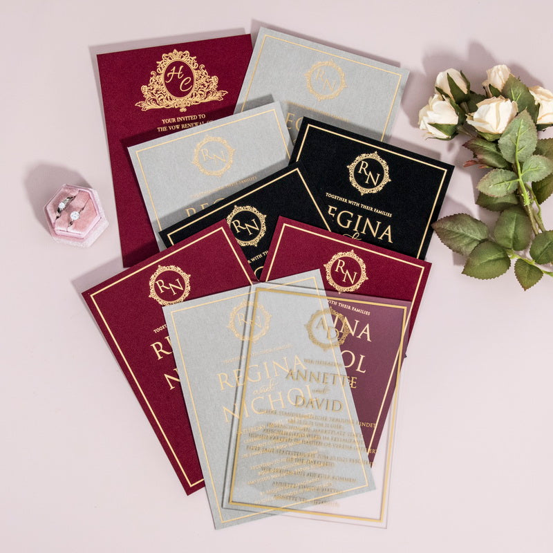 Gorgeous Luxury Flat Velvet Invitation