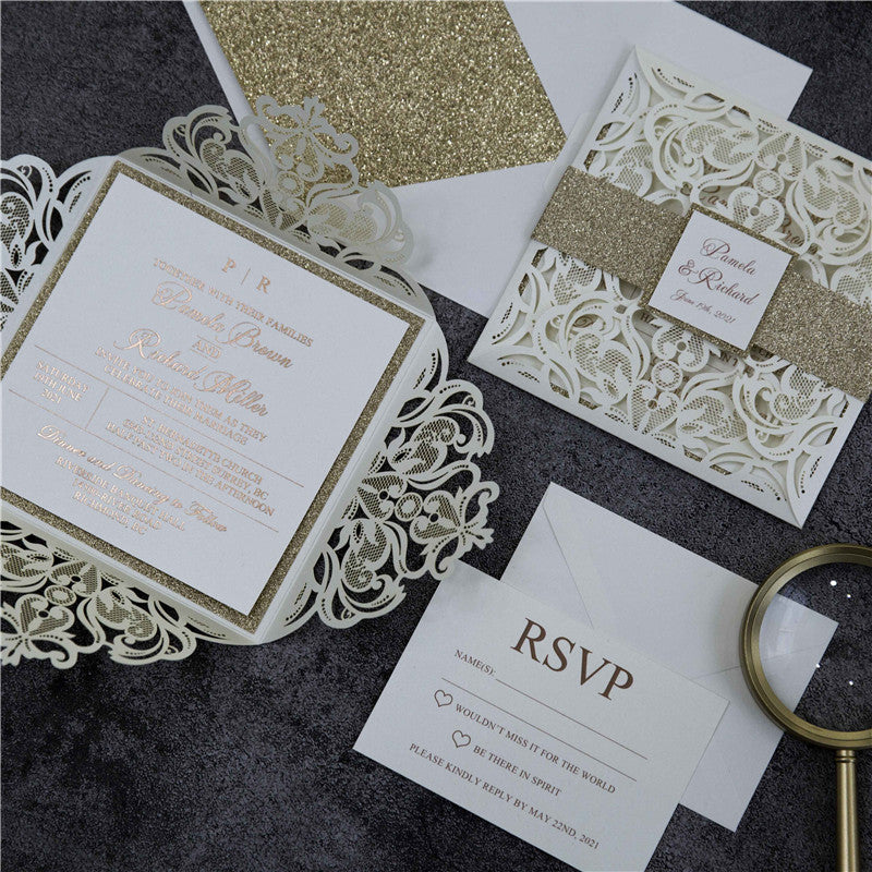 Fabulous Lace Laser Cut Invitation (Ready 2 GO Set)