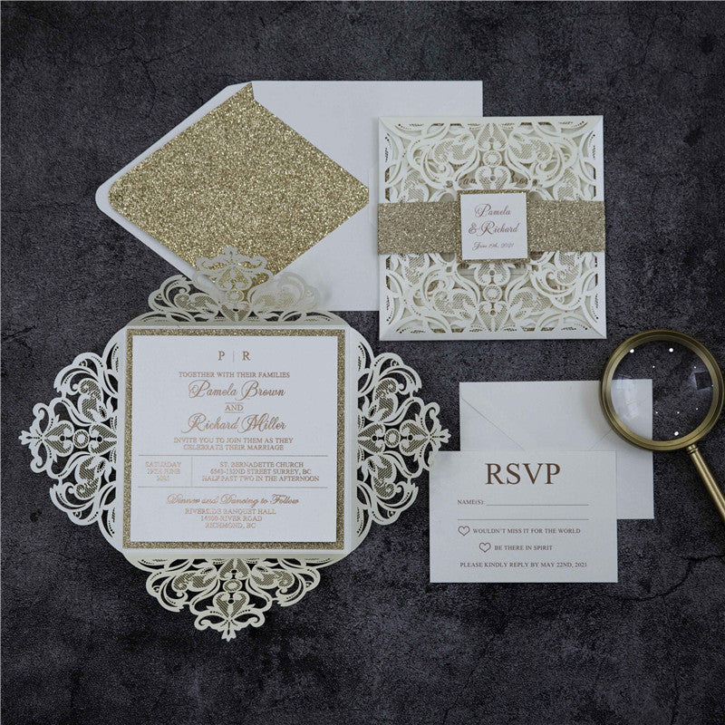 Fabulous Lace Laser Cut Invitation (Ready 2 GO Set)