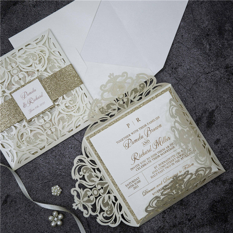 Fabulous Lace Laser Cut Invitation (Ready 2 GO Set)