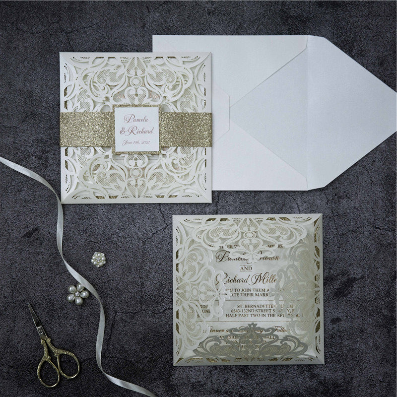 Fabulous Lace Laser Cut Invitation (Ready 2 GO Set)