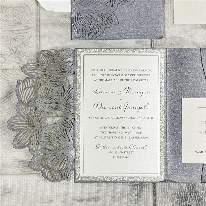 Exquisite Flower Pocket Invitation (Ready 2 GO Set)