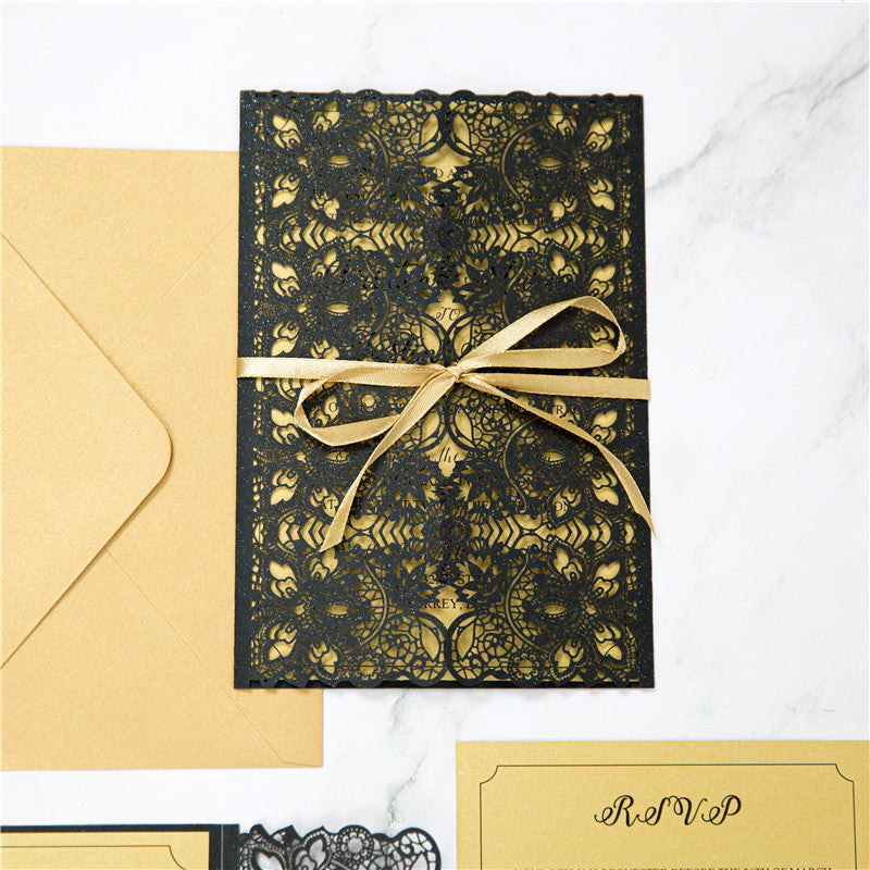 Fine Gold Laser Cut Invitation (Ready 2 GO Set)