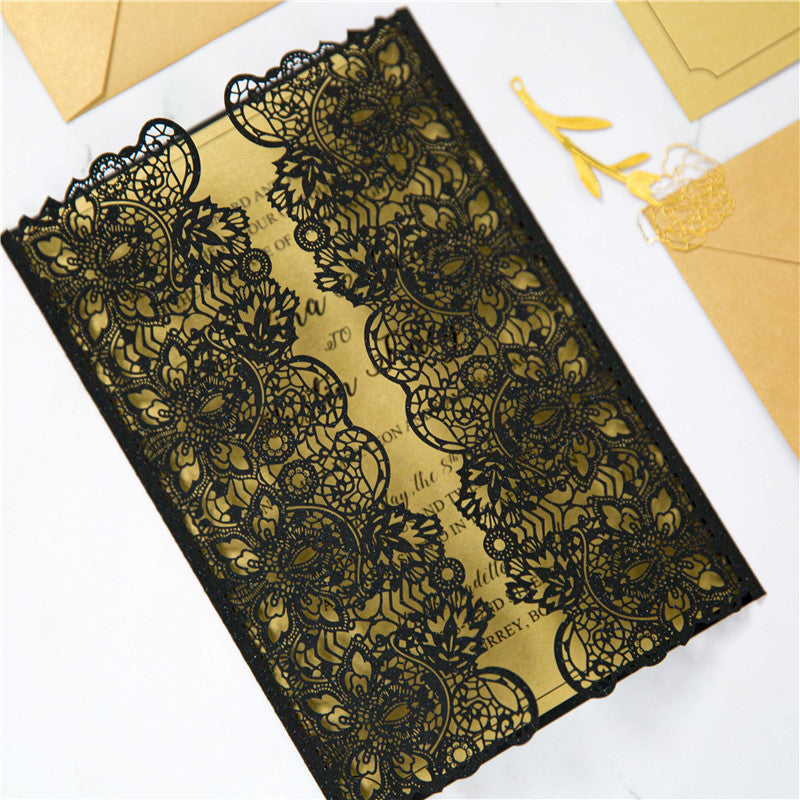 Fine Gold Laser Cut Invitation (Ready 2 GO Set)