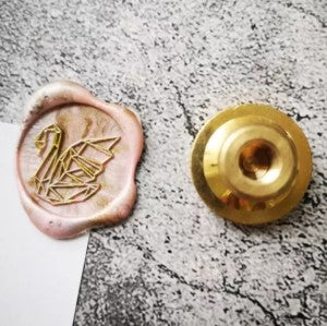 Geometric Swan - 25mm Wax Seal Stamp Head