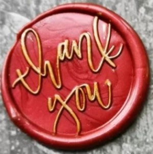 Thank You - Self-Adhesive Wax Seals